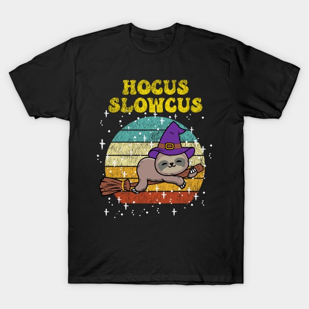 Hocus slowcus sloth shirt sloth lover funny scary halloween costume retro T-Shirt by  Funny .designs123